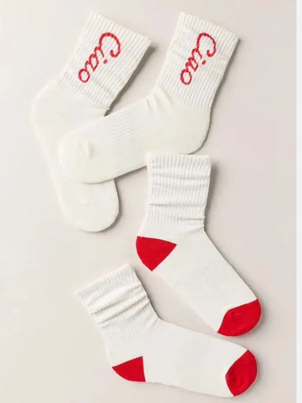 Anthropologie Graphic Text Socks CIAO - set of 2 NWT